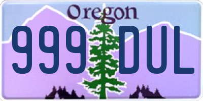 OR license plate 999DUL