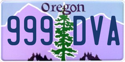 OR license plate 999DVA