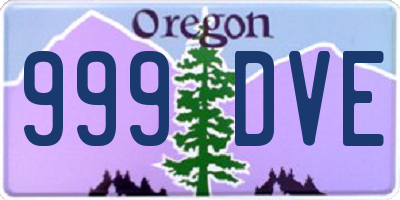 OR license plate 999DVE