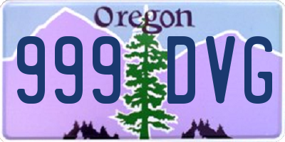 OR license plate 999DVG