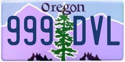 OR license plate 999DVL