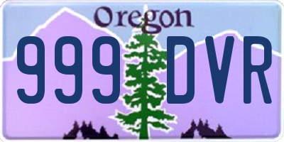 OR license plate 999DVR