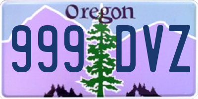 OR license plate 999DVZ