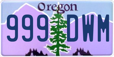 OR license plate 999DWM