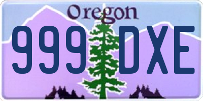 OR license plate 999DXE