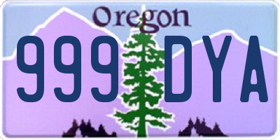 OR license plate 999DYA