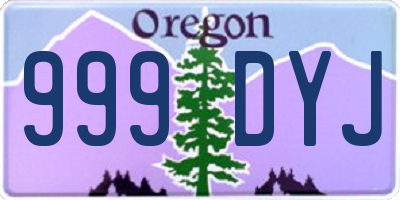 OR license plate 999DYJ