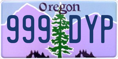 OR license plate 999DYP