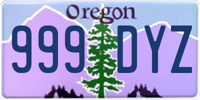OR license plate 999DYZ