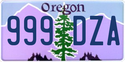 OR license plate 999DZA