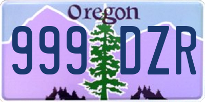 OR license plate 999DZR
