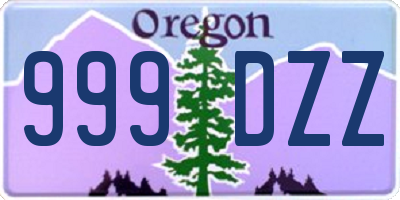 OR license plate 999DZZ