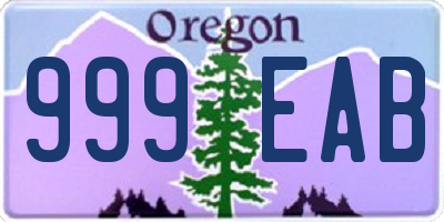 OR license plate 999EAB