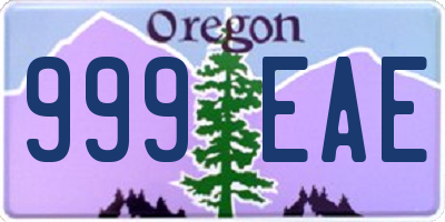 OR license plate 999EAE