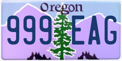 OR license plate 999EAG