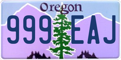 OR license plate 999EAJ