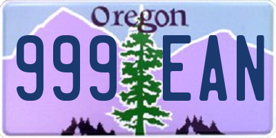 OR license plate 999EAN