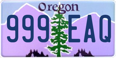 OR license plate 999EAQ