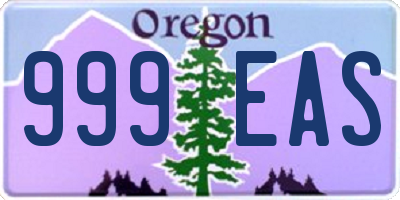 OR license plate 999EAS