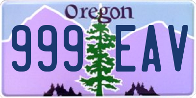 OR license plate 999EAV
