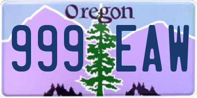 OR license plate 999EAW