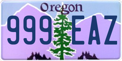 OR license plate 999EAZ