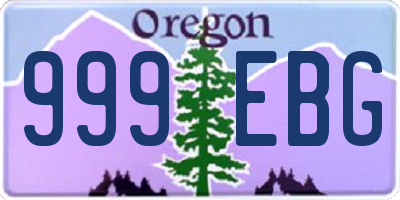 OR license plate 999EBG