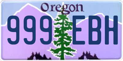 OR license plate 999EBH