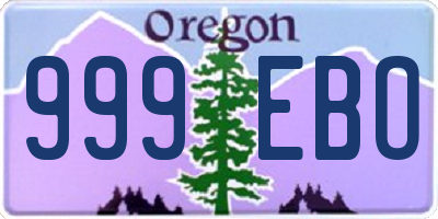 OR license plate 999EBO