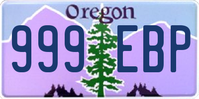 OR license plate 999EBP