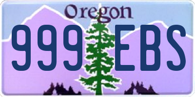 OR license plate 999EBS