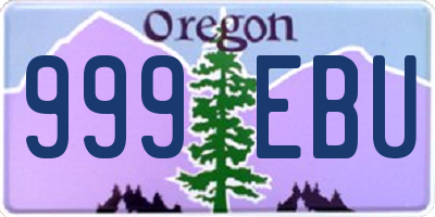 OR license plate 999EBU