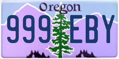 OR license plate 999EBY