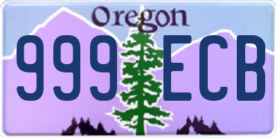 OR license plate 999ECB