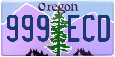 OR license plate 999ECD