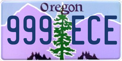 OR license plate 999ECE