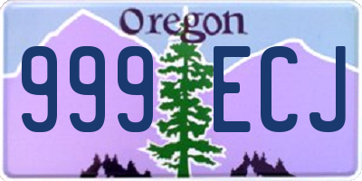 OR license plate 999ECJ