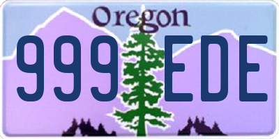 OR license plate 999EDE
