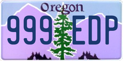 OR license plate 999EDP