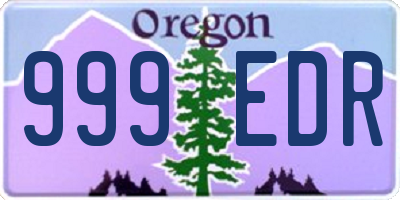OR license plate 999EDR
