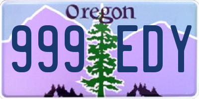 OR license plate 999EDY