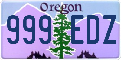 OR license plate 999EDZ