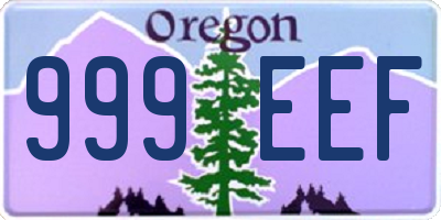 OR license plate 999EEF