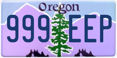OR license plate 999EEP