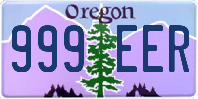 OR license plate 999EER