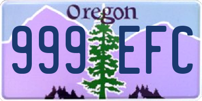 OR license plate 999EFC