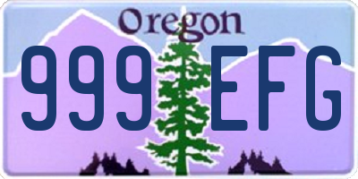 OR license plate 999EFG
