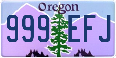 OR license plate 999EFJ