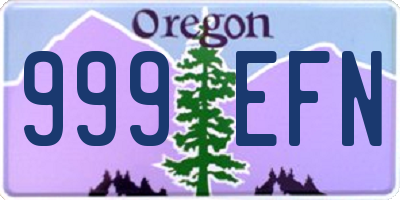 OR license plate 999EFN
