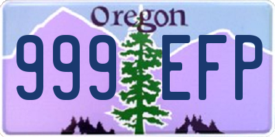 OR license plate 999EFP